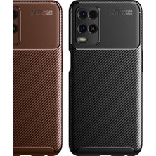 Kny Oppo A54 Kılıf Karbon Desenli Lux Negro Silikon