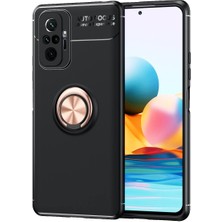 Kny Xiaomi Redmi Note 10 Pro Kılıf Yüzüklü Manyetik Ravel Silikon