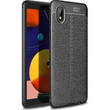 Kny Samsung Galaxy M01 Core Kılıf Deri Desenli Lux Niss Silikon