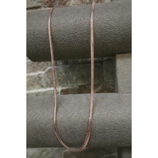Erer Gümüş Gümüş 2,5 mm Yassı Rose Döküm Boyun Zinciri Kolye KT125E3