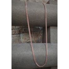 Erer Gümüş Gümüş 2,10 mm Gurmet Model Rose Boyun Zinciri