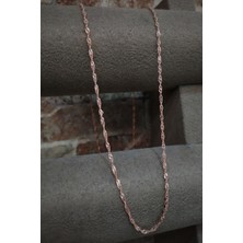 Erer Gümüş Gümüş Singapur Model Rose Boyun Zinciri Kolye