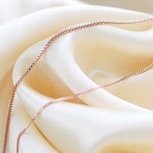 Erer Gümüş Gümüş Ince Küp Model Boyun Zinciri OM46R4