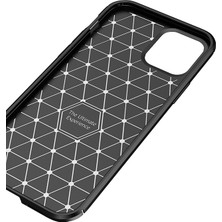 Kny Apple Iphone 12 Kılıf Karbon Desenli Lux Negro Silikon