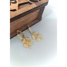 Erer Gümüş  Gümüş Yeni Model Yonca Küpe