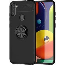 Kny Samsung Galaxy M11 Kılıf Yüzüklü Manyetik Ravel Silikon