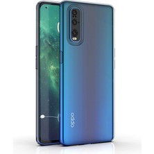 Kny Oppo A91 Kılıf Ultra Ince Şeffaf Silikon