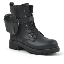 Rakerplus Siyah Fermuarlı Bağcıklı Cüzdanlı Kız Çocuk Bot