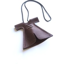 VİP GİFT Cevşen Duası Oto Dikiz Aynası Süsü Kaftan Hakiki Deri Kahverengi