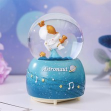 Keyfim Shop Müzisyen Astronot Temalı Büyük Boy Püskürtmeli Müzikli Işıklı Kar Küresi