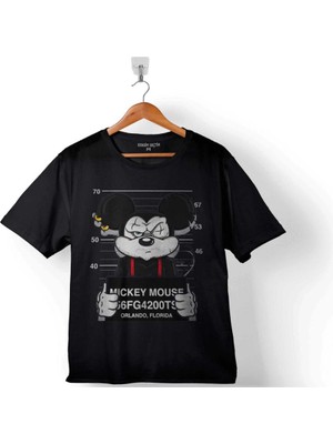 Kendim Seçtim Mıckey Mouse Logo Hapishane Çocuk T-Shirt