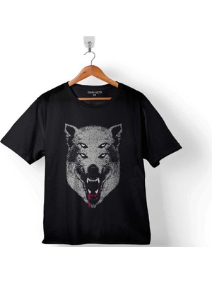 Kendim Seçtim Kurt Kafa Göz Yanılması Wolf Head Çocuk T-Shirt