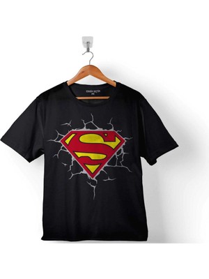 Kendim Seçtim Superman Super Man Logo 3 Boyutlu Çocuk T-Shirt