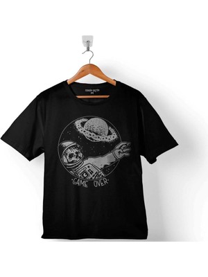 Astronot Nasa Meteor Game Over Gök Taşı Skull Çocuk Tişört