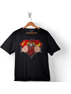 Superman Spıderman Super Spıder Man Örümcek Adam Çocuk Tişört