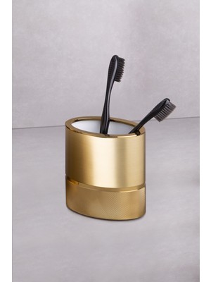 Tezgah Üstü Mat Gold Diş Fırçalığı