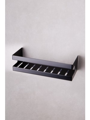 Duş Raf Sistemi Siyah Renk 98X100X250 Mm