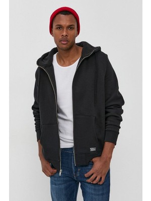 Levi's Erkek Siyah Fermuarlı Kapüşonlu Zip Sweatshirt A0755-0002