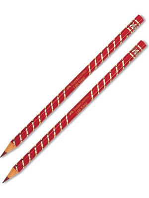 Faber-Castell Faber Castell Desenli Lüx Kırmızı Kopya Kalemi 2'li