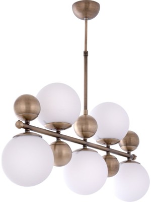 Modi Lighting Beyaz Metal Toplu 5li Sıralı Sarkıt Avize Mod-Ck-Sl-5by