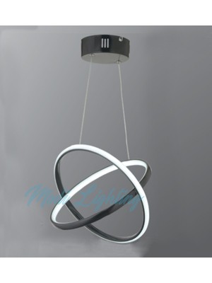 Modi Lighting Içiçe Geçmeli Çember Siyah LED Avize MD48