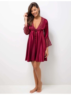 Pierre Cardin 6'lı Kaplı Midi Gecelik Sabahlık Set 6625