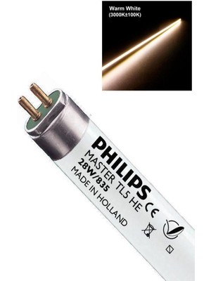 Philips Master Tl5 He 28W/835 T5 Floresan Ampul Sarı 3500K