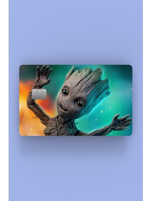 Ludio Groot Cartoon Kredi Kartı Sticker Kaplama