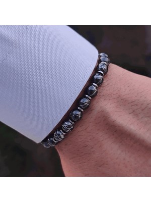 Clays Jewellery Hematit Doğal Taş Makrome Bileklik