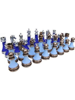 XMARKETTR Satranç Taşı Zamak Polyester Parlement Turkuaz