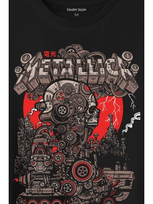 Kendim Seçtim Metallica New Yeni 2k Rock Metal Music Kırk James Lars Robert Baskılı Tişört  T-Shirt