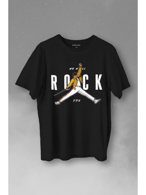 Kendim Seçtim Freddie Mercury We Will Rock You Queen We Are The Champions Baskılı Tişört  T-Shirt