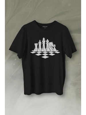 Kendim Seçtim Satranç Zeka Strateji Oyunu Santranç Tahtası Baskılı Tişört  T-Shirt