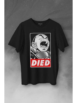 Kendim Seçtim Dragon Ball Krillin Anime Dizi Urban Baskılı Tişört  T-Shirt
