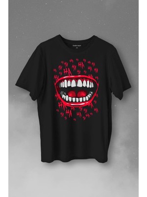 Kendim Seçtim Suicide Squad Ha Ha Ha Kahkaha Gülücük Gülme Baskılı Tişört  T-Shirt