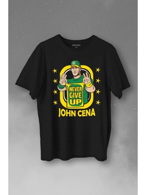 Kendim Seçtim John Cena Wwe Logo Never Give Up Amerikan Güreşi Baskılı Tişört  T-Shirt