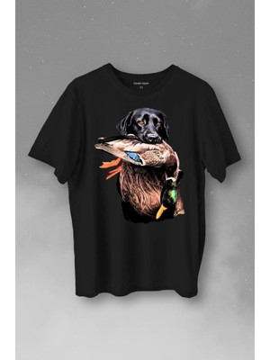 Kendim Seçtim Dog Duck Av Köpeği ve Ördek Köpek Hunting Baskılı Tişört  T-Shirt