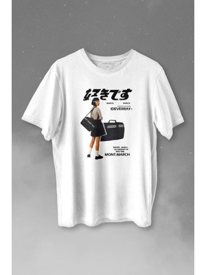 Kendim Seçtim Hip Hop Harajuku Kanji Japon Kız Japan Girl Baskılı Tişört Unisex T-Shirt