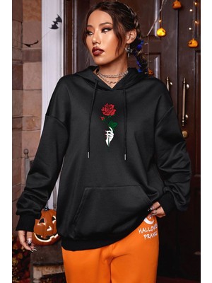 Trendypassion Rose Baskılı Sweatshirt