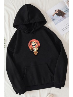 Trendypassion Shinobi Kedi Baskılı Sweatshirt