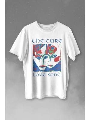 Kendim Seçtim The Cure Lovesong Love Song Rock Music Band Baskılı Tişört  T-Shirt Beyaz