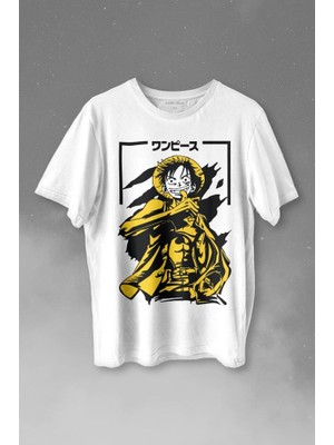 Kendim Seçtim One Piece Anime Dizi Japonca Japanese Wear Baskılı Tişört  T-Shirt