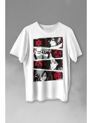 Kendim Seçtim Naruto Kakashi Anime Manga Baskılı Tişört  T-Shirt Beyaz