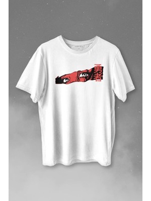 Kendim Seçtim Anime Eyes Japanese Göz Japonca Urban Street Baskılı Tişört  T-Shirt Beyaz