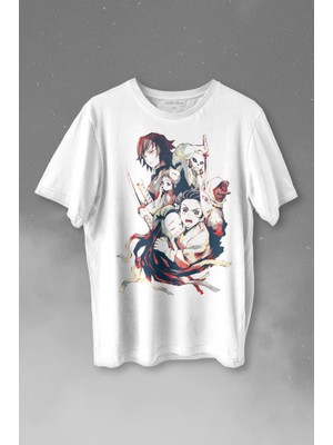 Kendim Seçtim Demon Slayer Anime Dizi Japanese Japonca Kimetsu No Yaibe Baskılı Tişört  T-Shirt Beyaz