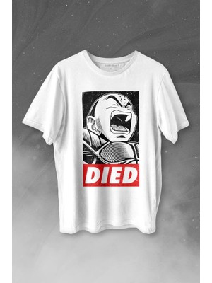 Kendim Seçtim Dragon Ball Krillin Anime Dizi Urban Baskılı Tişört  T-Shirt Beyaz