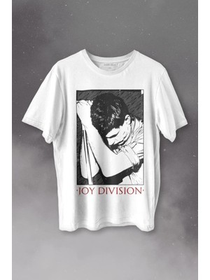 Kendim Seçtim Joy Division Ian Curtis 90S Rock Punk Uk Baskılı Tişört  T-Shirt Beyaz