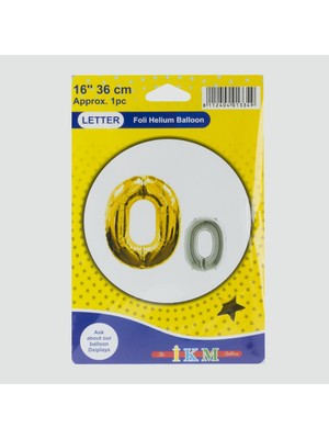 Gümüş Renkli 16*36 Rakam Folyo Balon