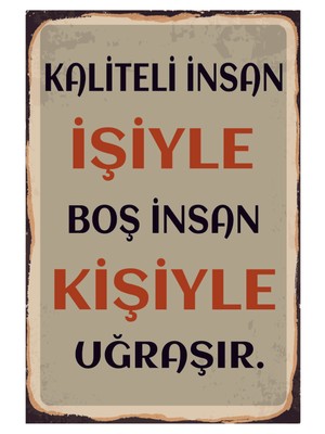 Hyl Kaliteli Insan Işiyle Boş Insan Ahşap Poster