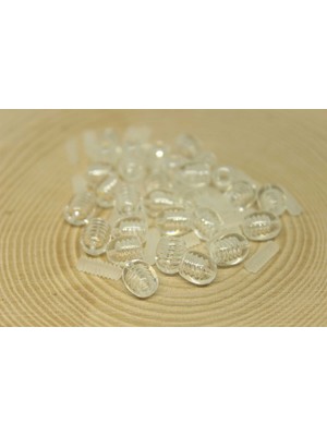 Yaşam Tohumu Şeffaf Renk Klips - Vidalı Klips Kolye & Bileklik Için (2 Adet)